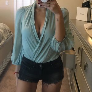 Guess turquoise bodysuit